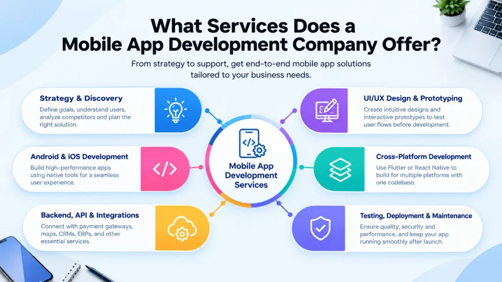 what services does a mobile app development company offer